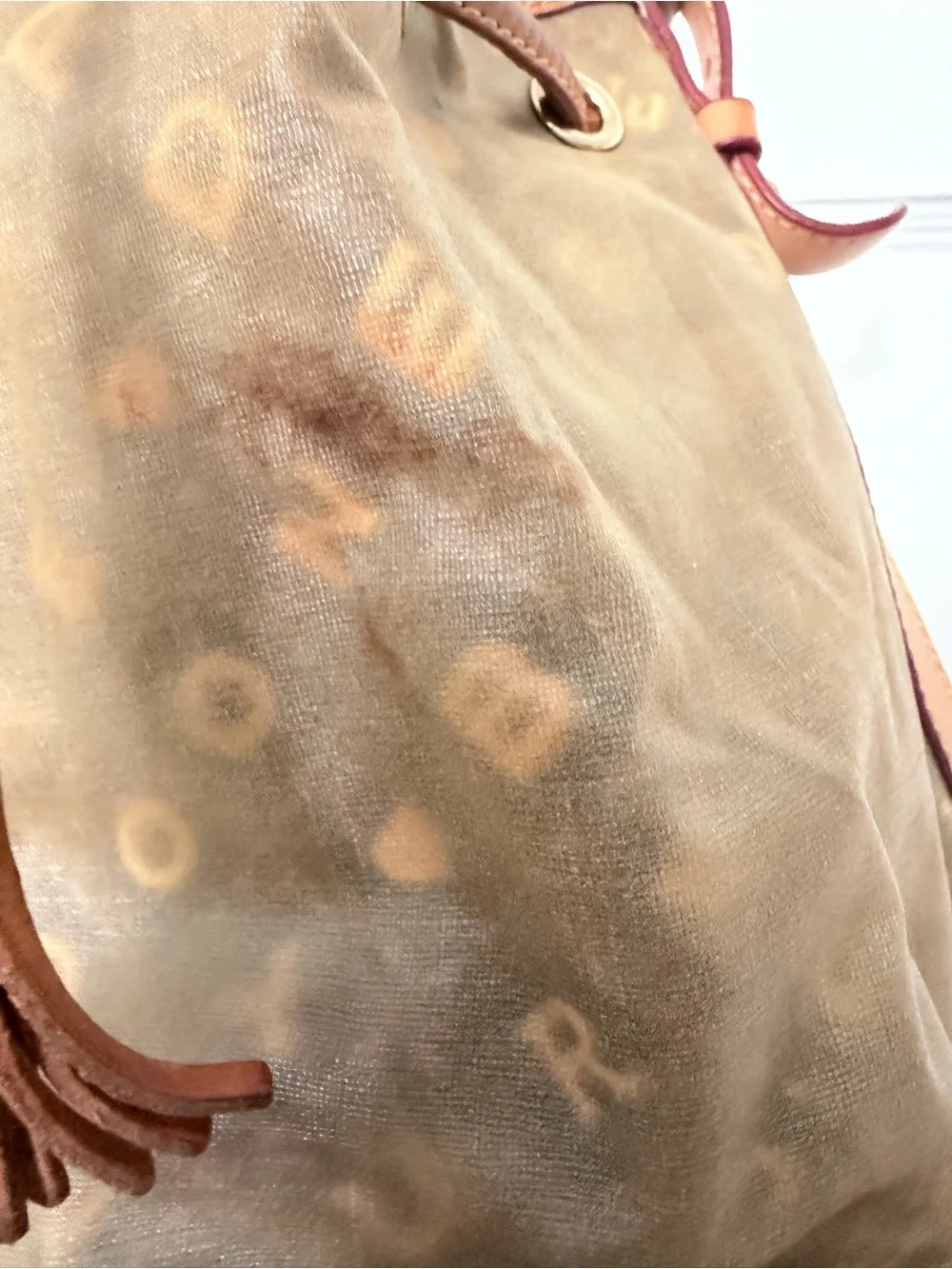 Vintage Dooney & Bourke crossword bucket bag